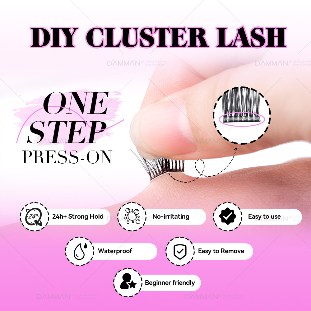 DANIKE Self Adhesive Lash Cluster - No.10 Press on Lash Clusters