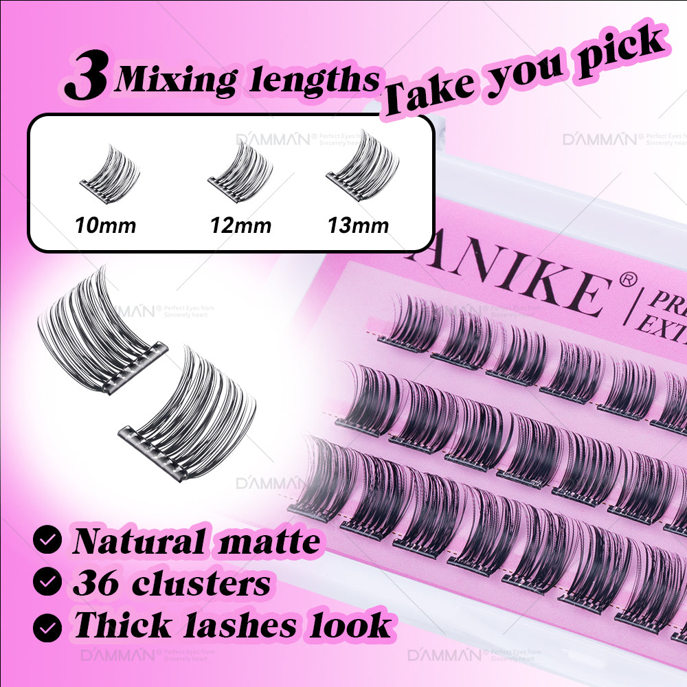 DANIKE Self Adhesive Lash Cluster - No.10 Press on Lash Clusters