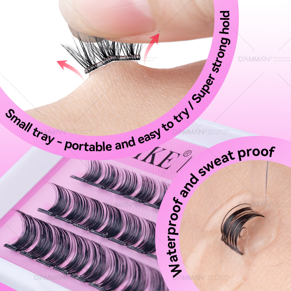 DANIKE Self Adhesive Lash Cluster - No.10 Press on Lash Clusters