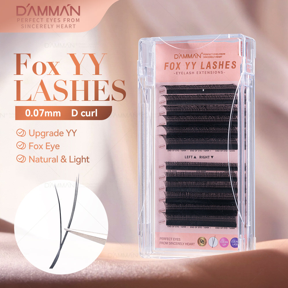 DAMMAN 0.07 D Curl FOX YY Eyelash Extension