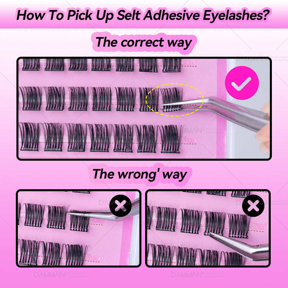 DANIKE Self Adhesive Lash Cluster - No.10 Press on Lash Clusters