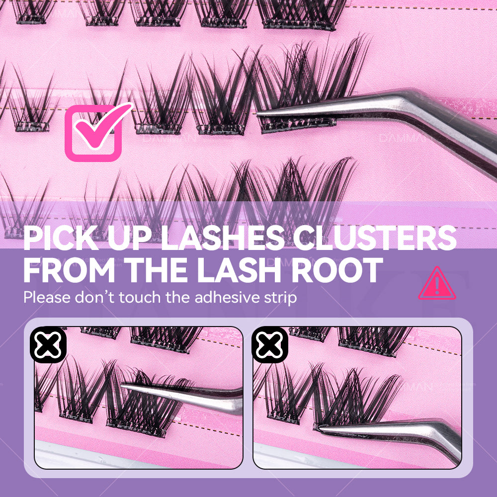 DANIKE Self Adhesive Lash Cluster - No.7 Press on Lash Clusters