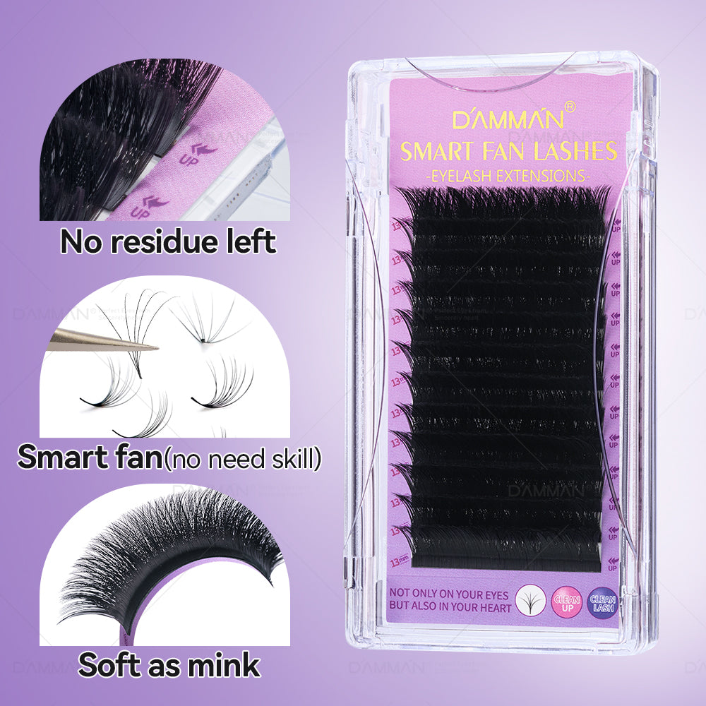 DAMMAN 0.05 Smart Fans Eyelash Extension Auto Fanning Lashes
