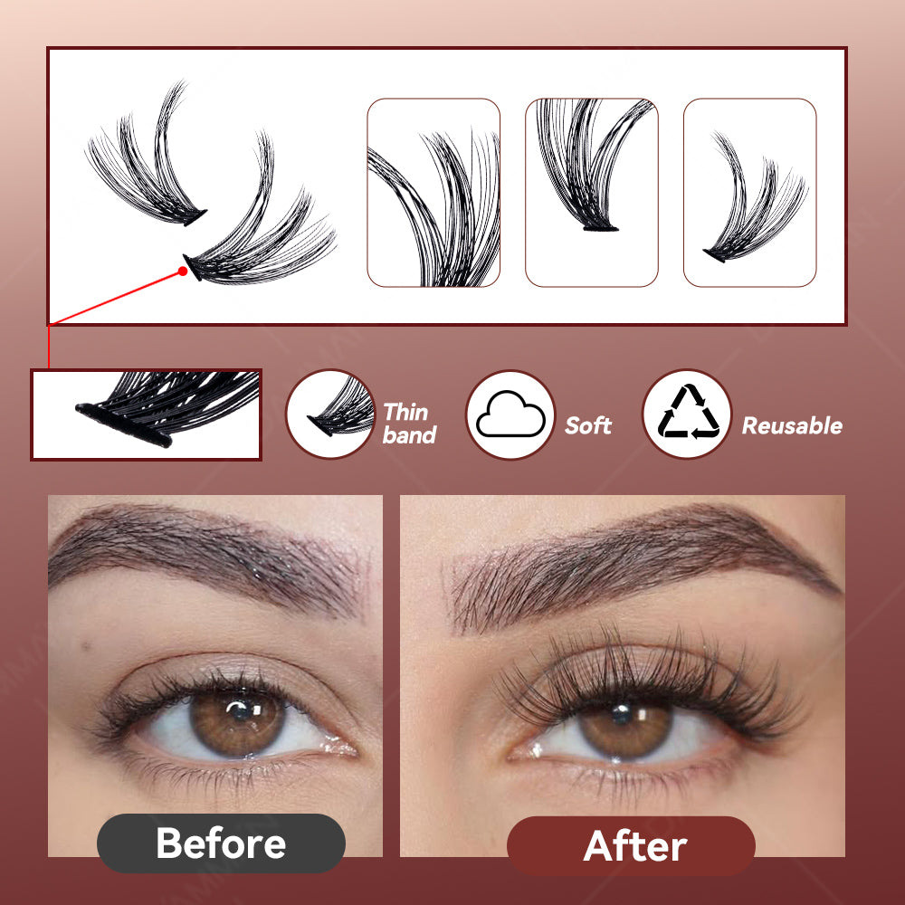 DAMMAN 40D D Curl Fluffy DIY Lash Cluster Kit