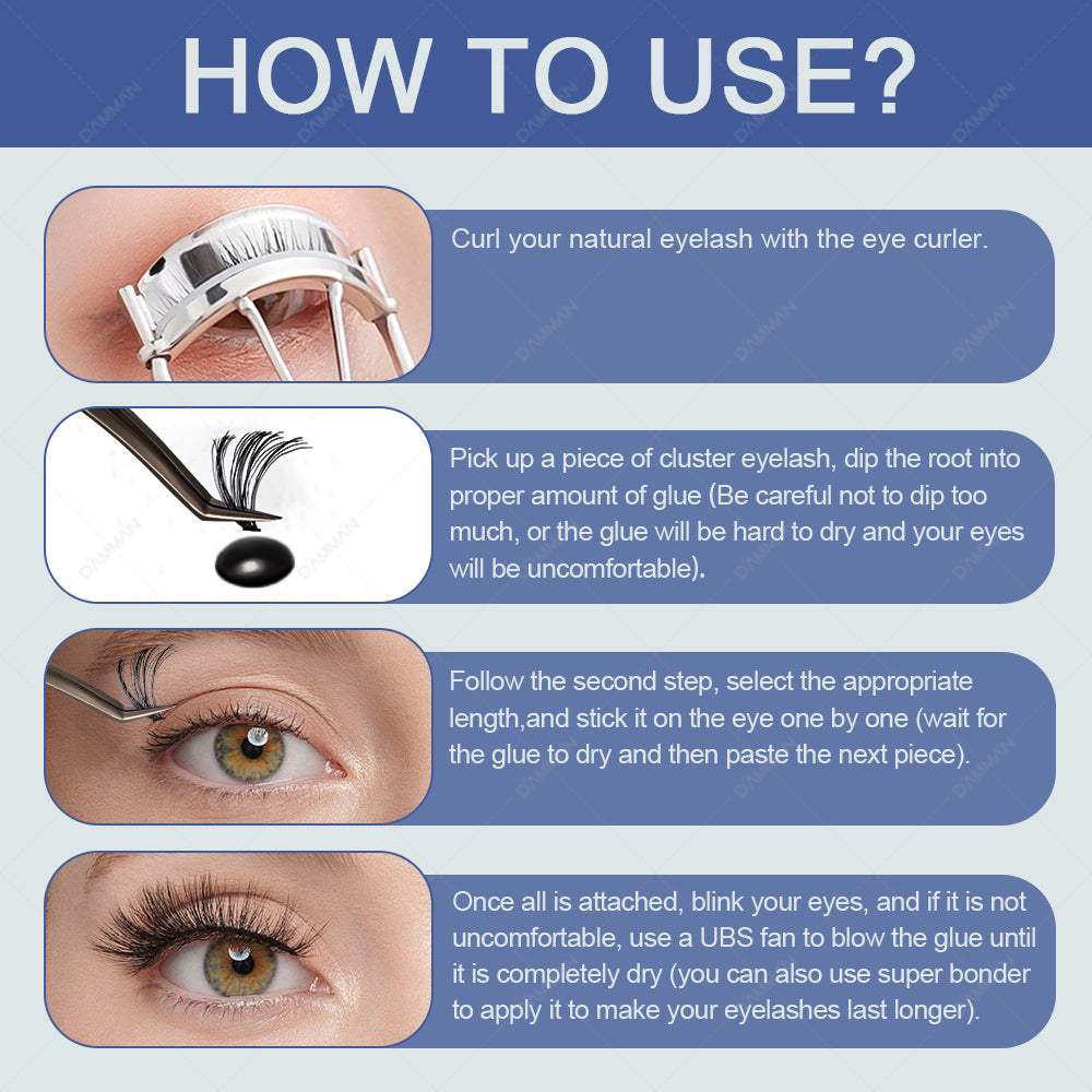 DAMMAN NO.10 Eyelash Glue For Cluster Lash (No Odors)