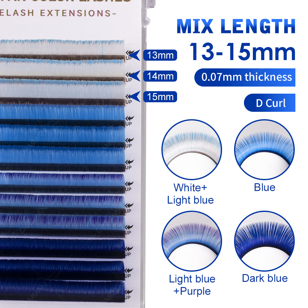 DAMMAN 0.07 D Curl Colors Easy Fans Eyelash Extensions