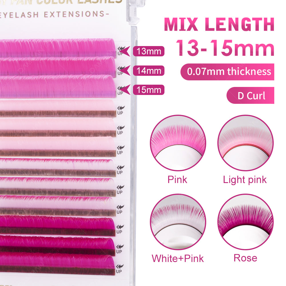DAMMAN 0.07 D Curl Colors Easy Fans Eyelash Extensions