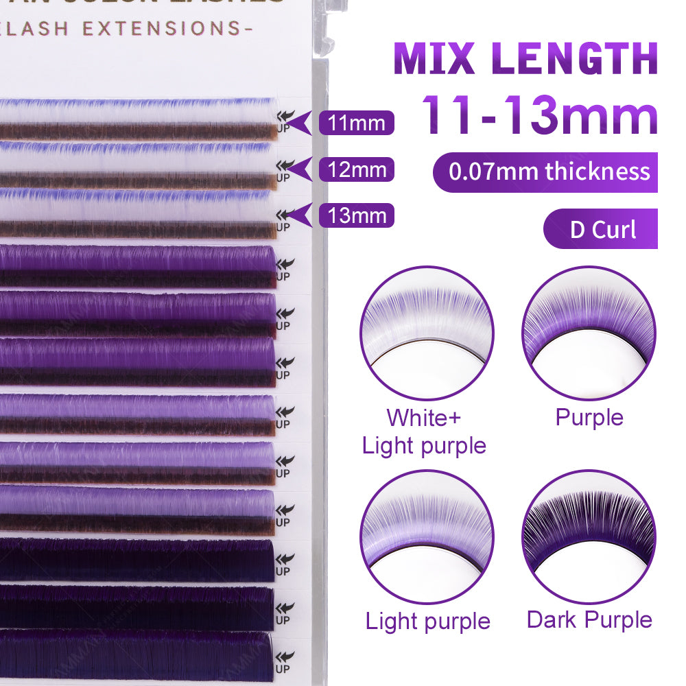 DAMMAN 0.07 D Curl Colors Easy Fans Eyelash Extensions