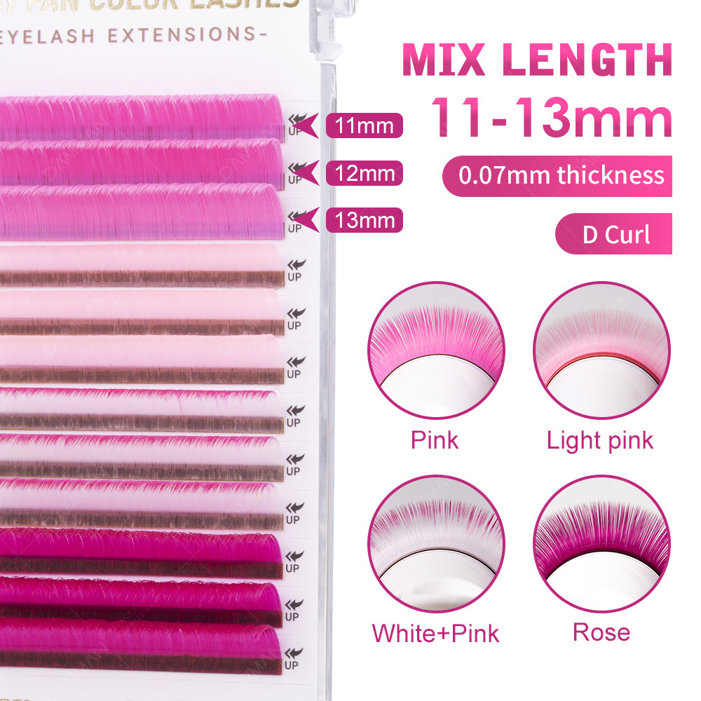 DAMMAN 0.07 D Curl Colors Easy Fans Eyelash Extensions