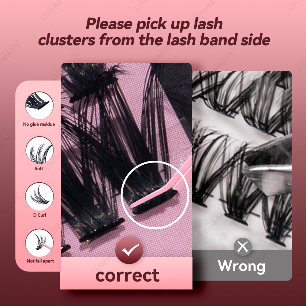 DAMMAN Fluffy DIY Lash Cluster Kit (4 Pieces)