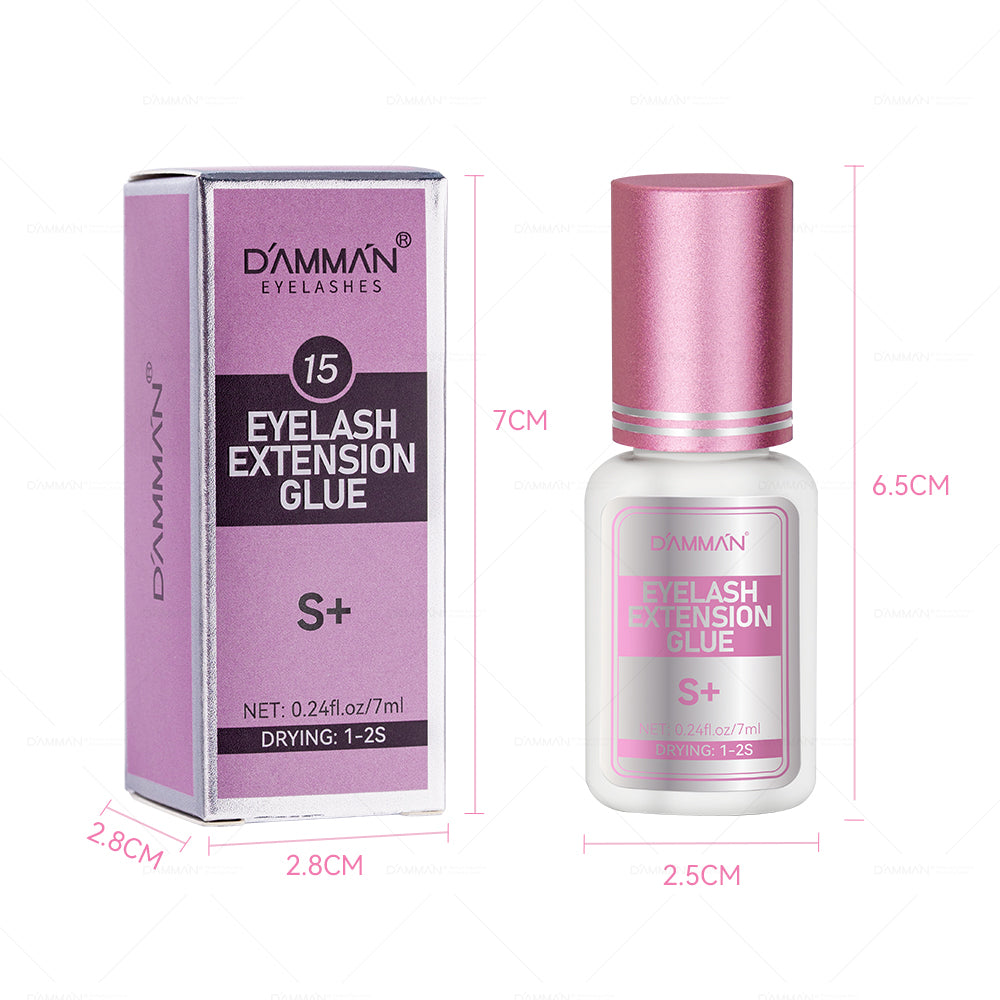 DAMMAN Eyelash Extension Glue 1-2s Fast Drying No.15 Lash Black Adhesive