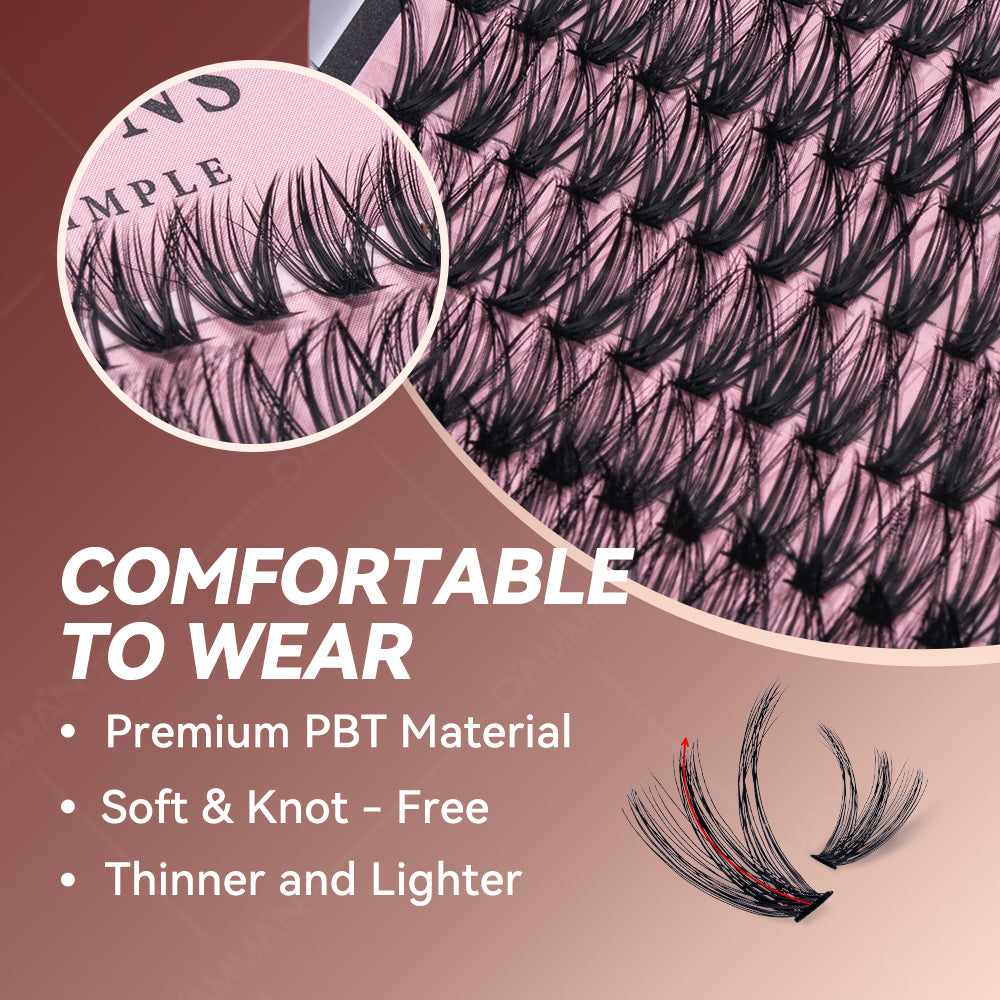 DAMMAN 40D D Curl Fluffy DIY Lash Cluster Kit