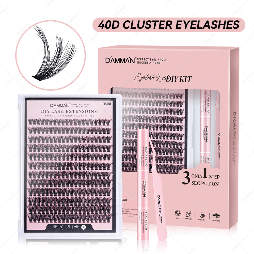 DAMMAN 40D D Curl Fluffy DIY Lash Cluster Kit