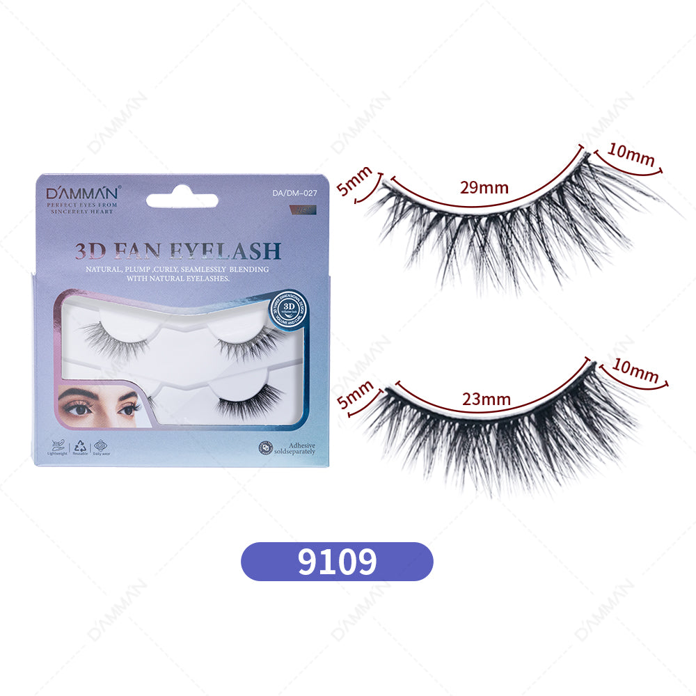 DAMMAN 3D Faux Mink Half Strip Eyelash - Cat Eyes