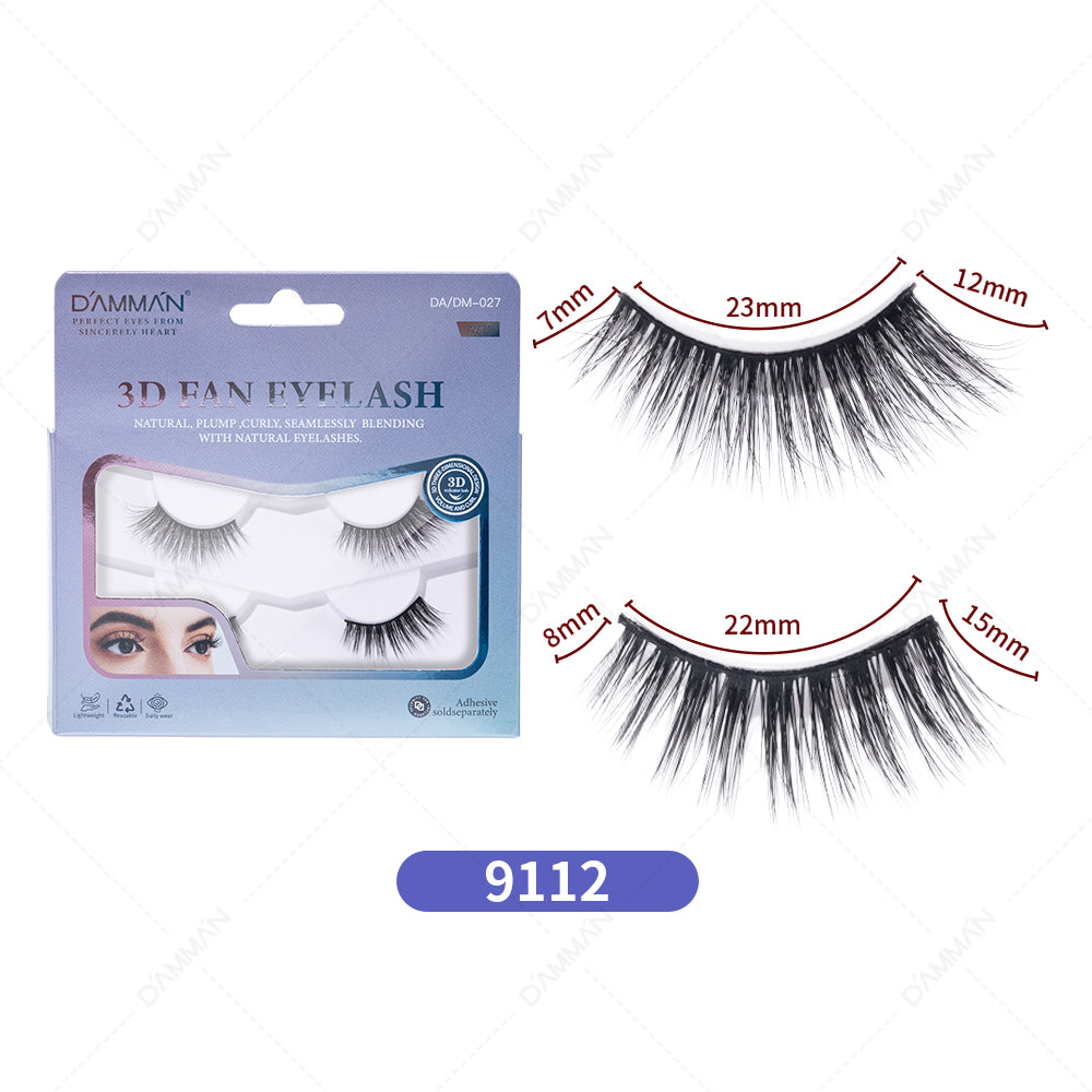 DAMMAN 3D Faux Mink Half Strip Eyelash - Cat Eyes