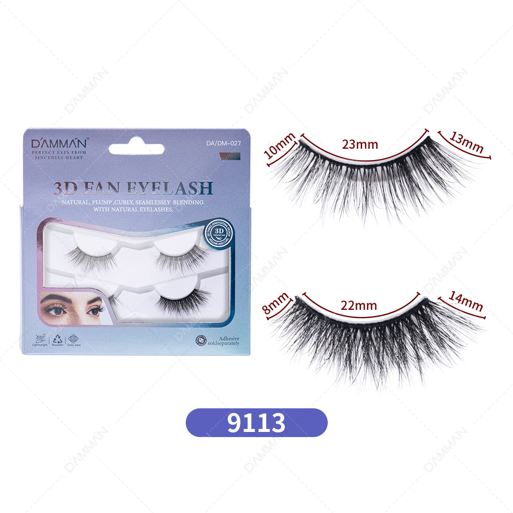 DAMMAN 3D Faux Mink Half Strip Eyelash - Cat Eyes