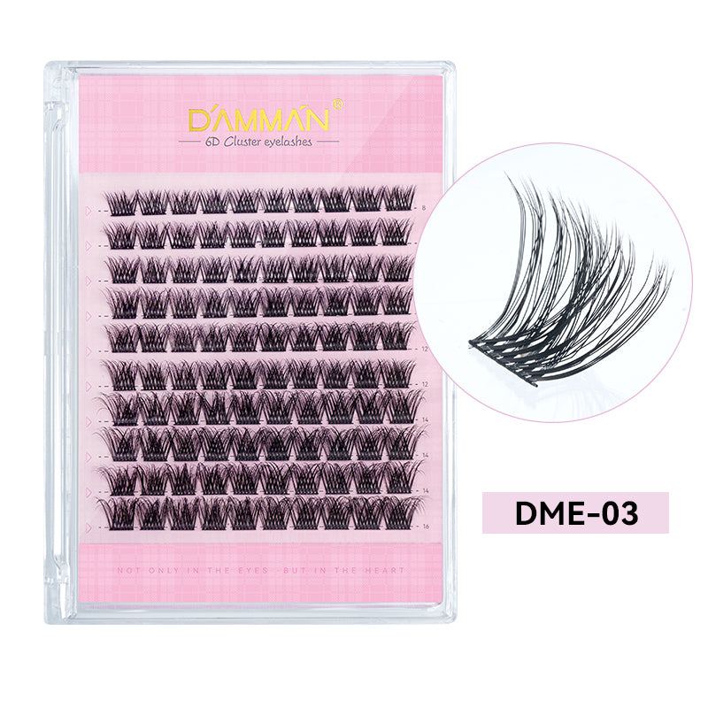 6D Lash Cluster Kit  DME-03 Wide Band D Curl Lash Clusters