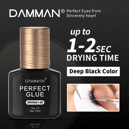 Damman NO.12 Perfec Glue 1s Fast Drying Eyelash Extension Glue - 10ml