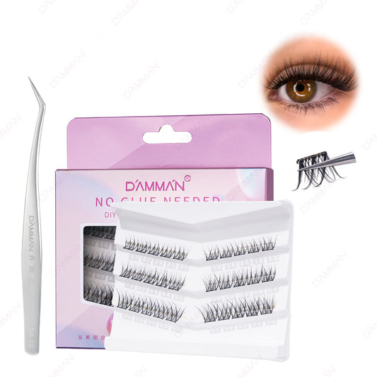 DAMMAN N0.10 Self Adhesive Lashes Press D Curl Press On Lash Clusters