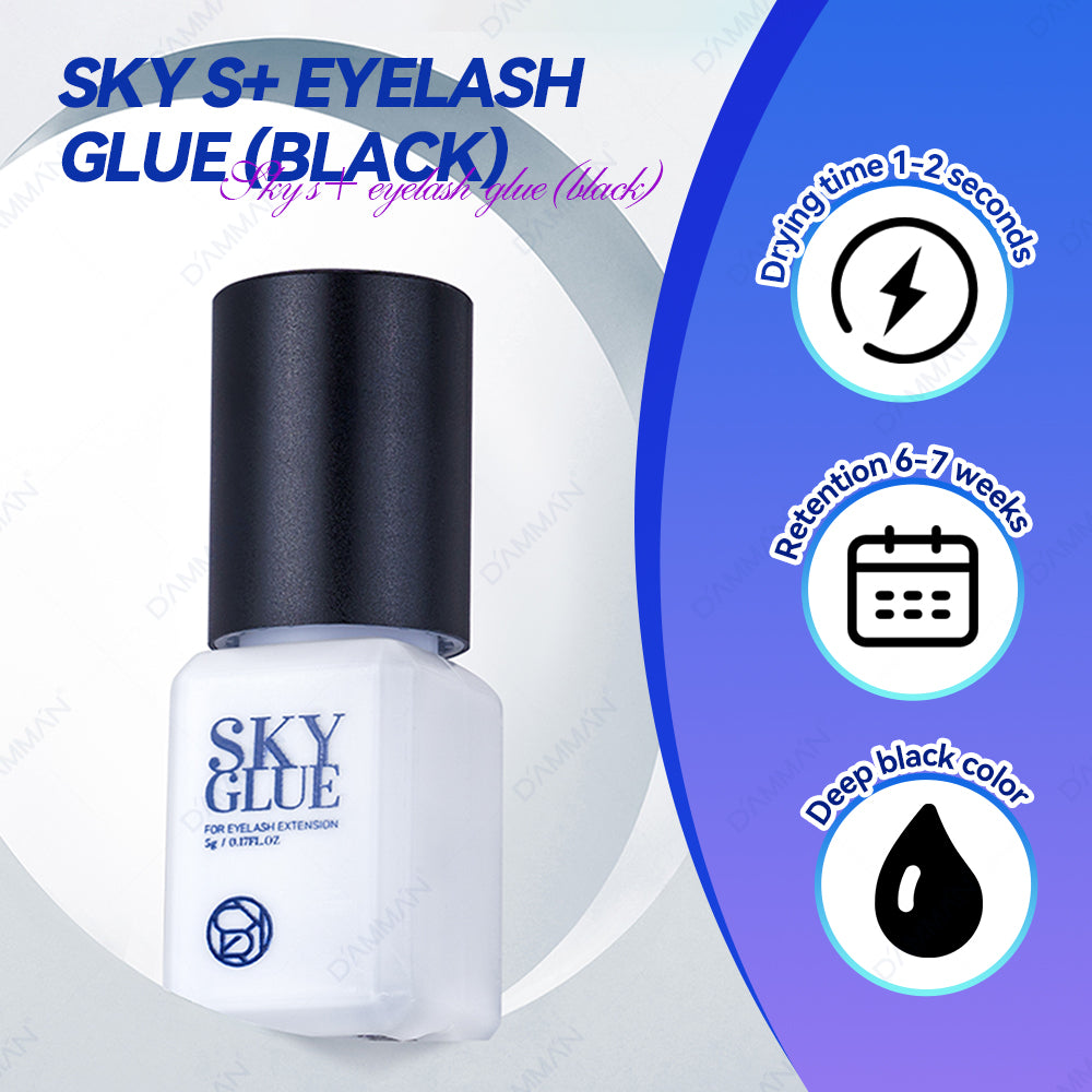 SKY Glue S+ 1-2S Fast Drying Black Cap Eyelash Extension Glue