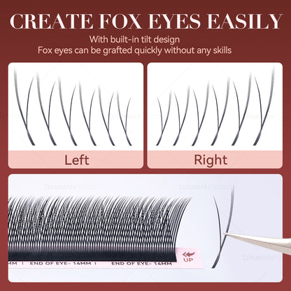 DAMMAN 0.07 D Curl FOX YY Eyelash Extension