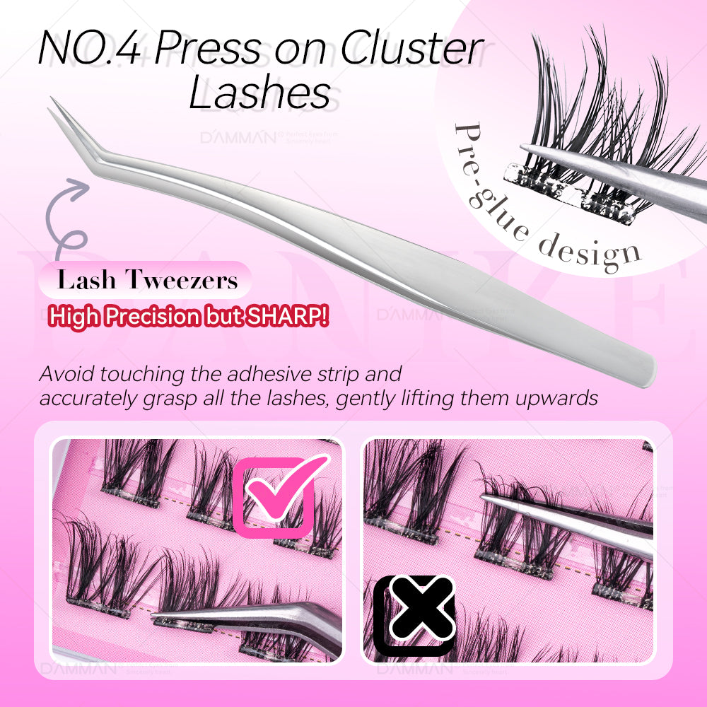 DANIKE Self Adhesive Lash Cluster - No.4 Press on Lash Clusters