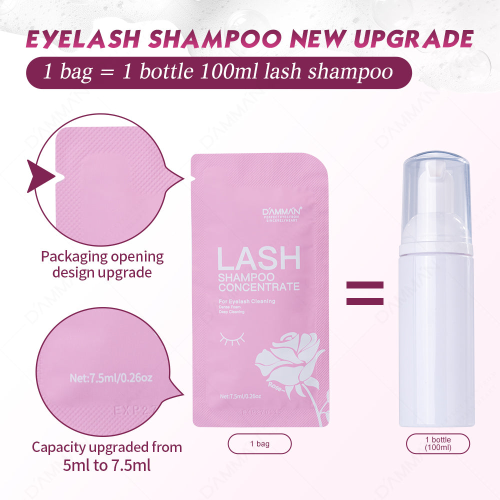 DAMMAN Lash Shampoo Concentrate 7.5ml Aloe/Rose/Original Flavor