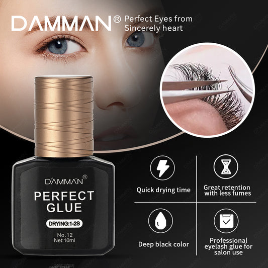 Damman NO.12 Perfec Glue 1s Fast Drying Eyelash Extension Glue - 10ml