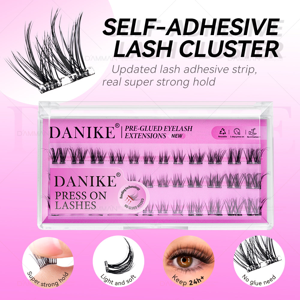 DANIKE Self Adhesive Lash Cluster - No.4 Press on Lash Clusters