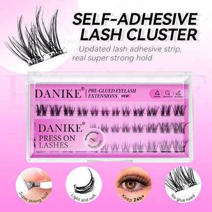DANIKE Self Adhesive Lash Cluster - No.4 Press on Lash Clusters