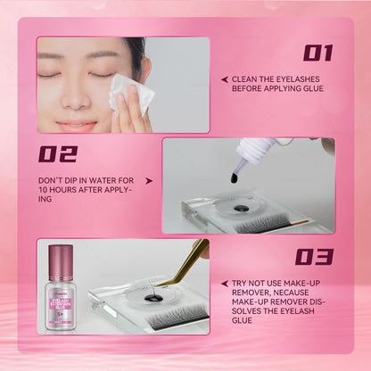 DAMMAN Eyelash Extension Glue 1-2s Fast Drying No.15 Lash Black Adhesive