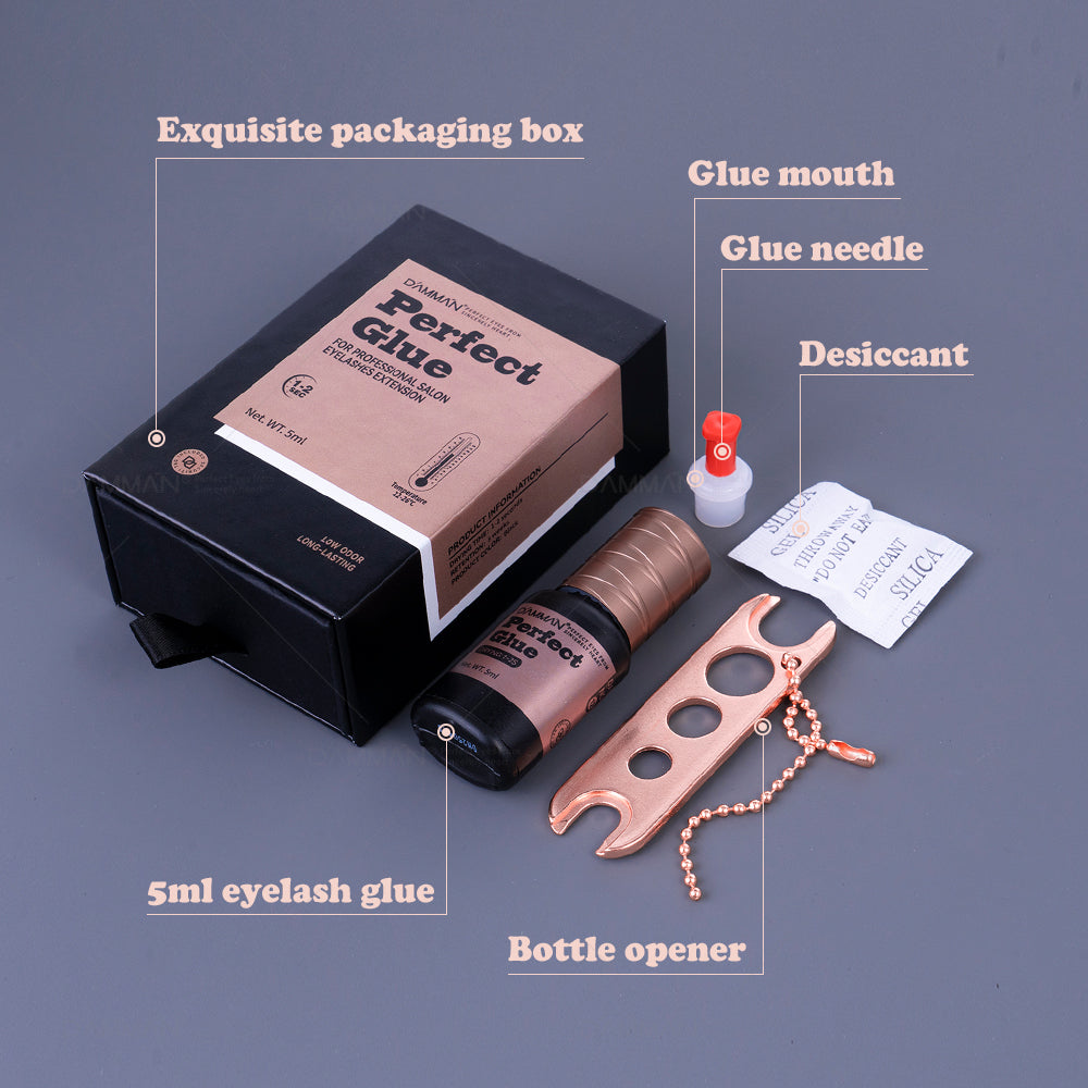 Professional Fast Drying Eyelash Extension Glue  - DAMMAN No.12 Perfect Glue - 5ml