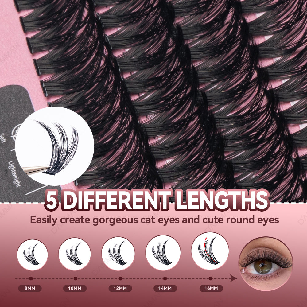 DAMMAN Fluffy DIY Lash Cluster Kit (4 Pieces)
