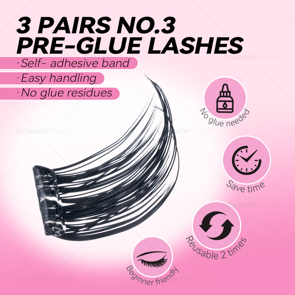 DANIKE Self Adhesive Lash Cluster - No.3 Press on Lash Clusters