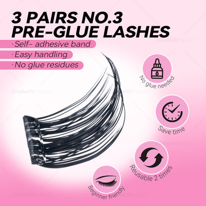 DANIKE Self Adhesive Lash Cluster - No.3 Press on Lash Clusters