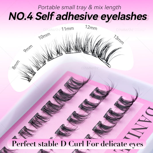 DANIKE Self Adhesive Lash Cluster - No.4 Press on Lash Clusters