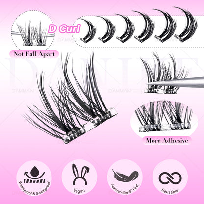 DANIKE Self Adhesive Lash Cluster - No.4 Press on Lash Clusters
