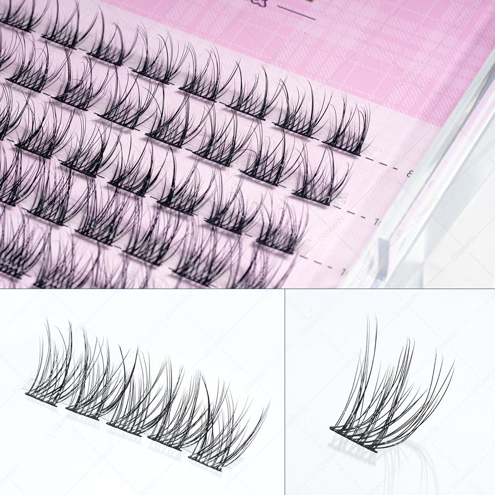 DAMMAN DIY Cluster Lash Kit 3D Effect 6D DME-17 Eyelash Extenstion at Home