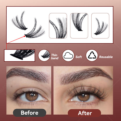 DAMMAN 40D D Curl Fluffy DIY Lash Cluster Kit