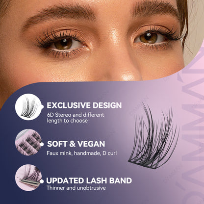 DAMMAN 6D Cluster Lash Natural Look Lash Cluster Kit DME-02