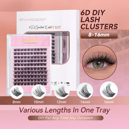 6D Lash Cluster Kit  DME-03 Wide Band D Curl Lash Clusters