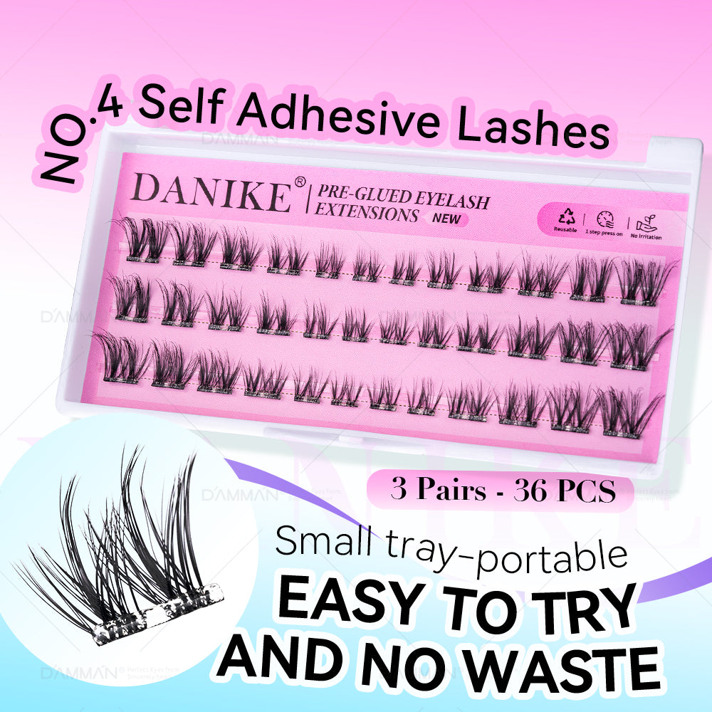 DANIKE Self Adhesive Lash Cluster - No.4 Press on Lash Clusters