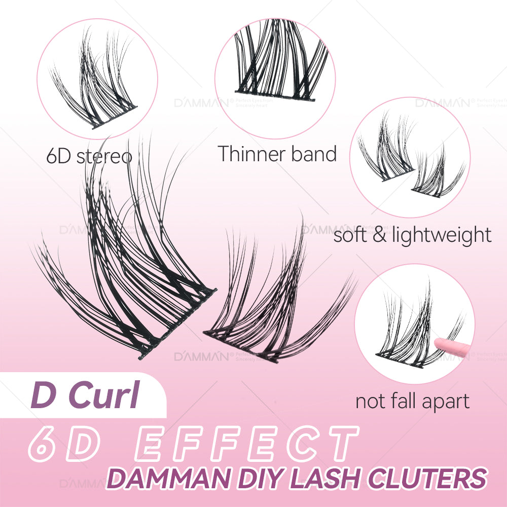 DAMMAN 6D DME-23 Cluster Lash Kit Wide Band and Natural Look