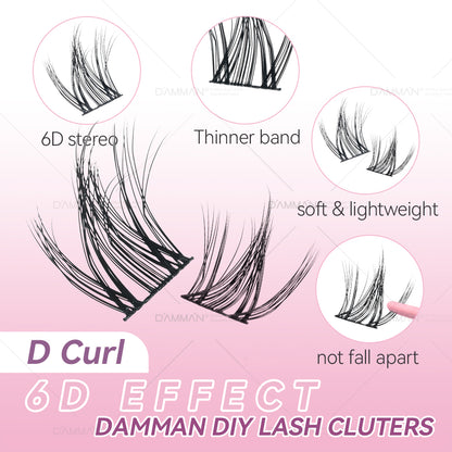 DAMMAN 6D DME-23 Cluster Lash Kit Wide Band and Natural Look