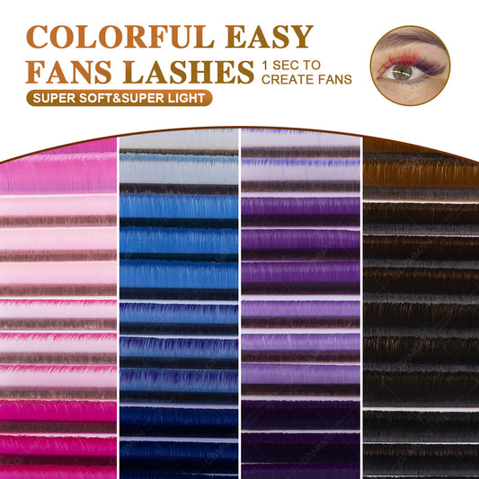 DAMMAN 0.07 D Curl Colors Easy Fans Eyelash Extensions