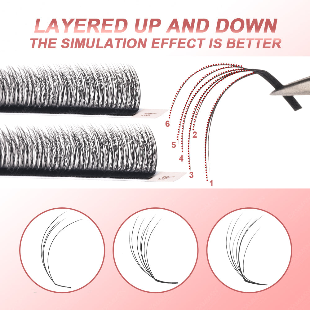 DAMMAN 0.07 LC 3D Multi-Layer Camellia Eyelash Extensions