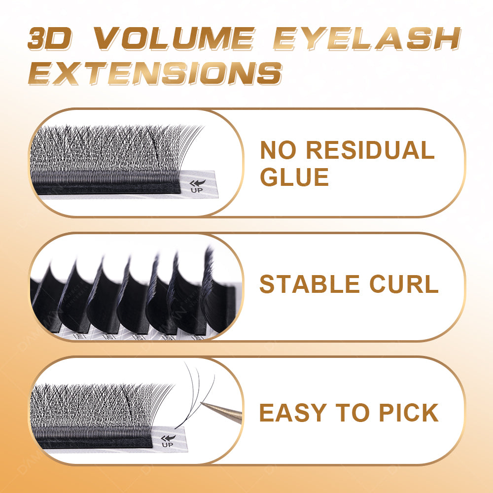 DAMMAN 0.05 C Curl 3D W Eyelash Extensions