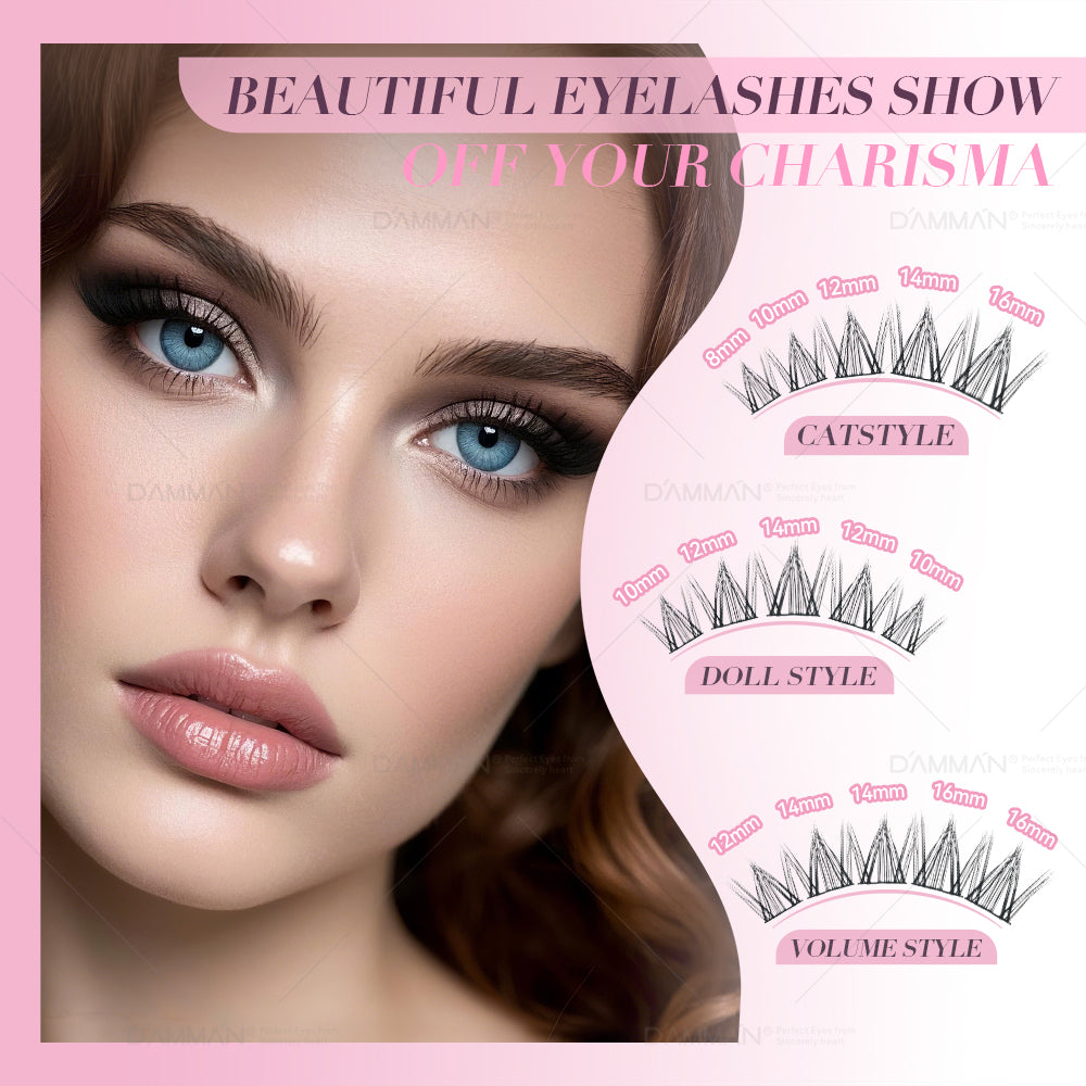 DAMMAN 6D DME-23 Cluster Lash Kit Wide Band and Natural Look
