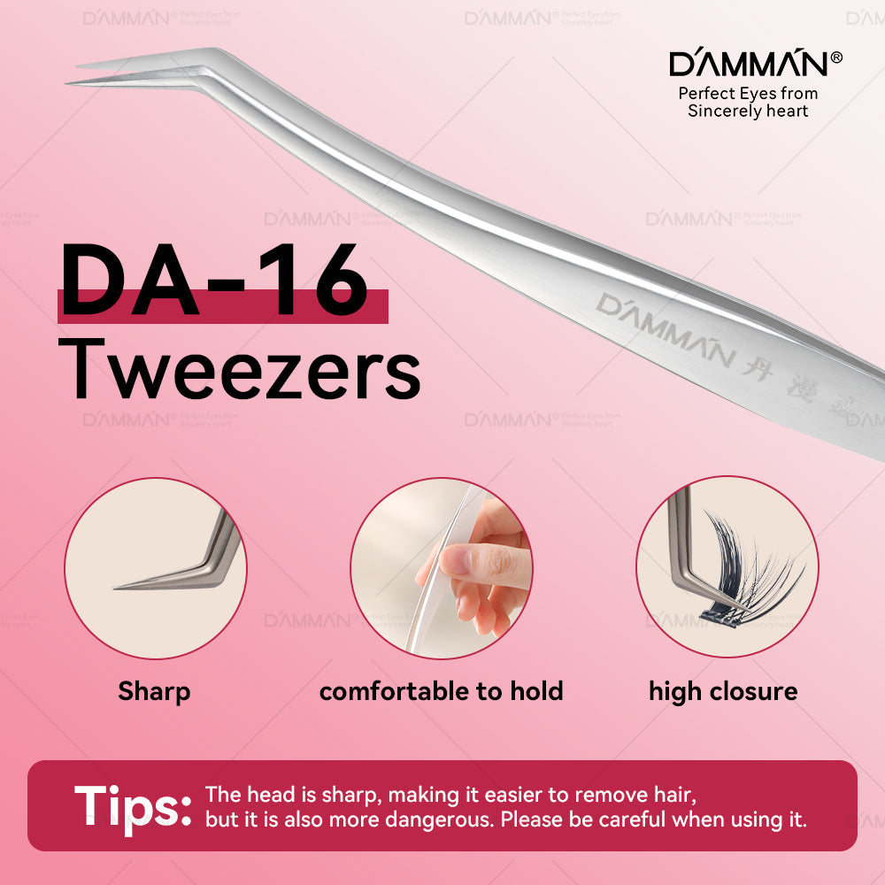 DAMMAN Press On Lash Cluster with tweezers （Self-adhesive Lash Cluster- NO Glue Need Lashes）