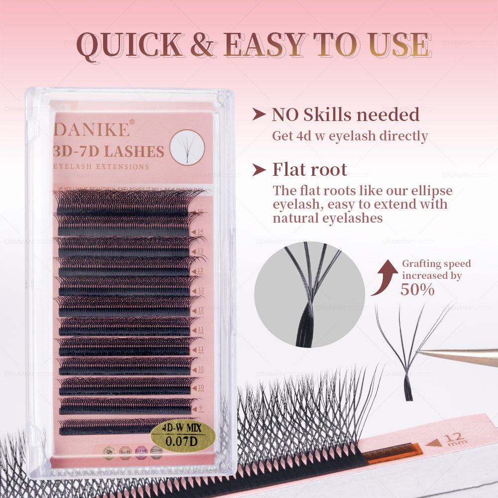 DANIKE 4D W Double Tips Eyelash Extension